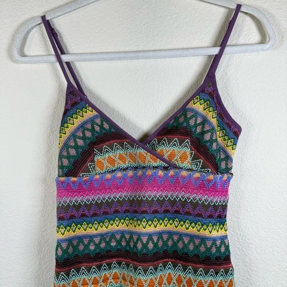 Urban Outfitters Knit Mini Dress Boho Tribal Pattern Coachella Coastal festival - Picture 8 of 9